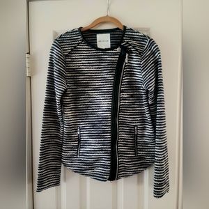 Avec Les Filles Jacket - TweedKnit Faux LeatherTrim